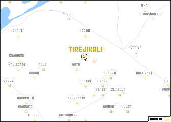 map of Tireji Kali