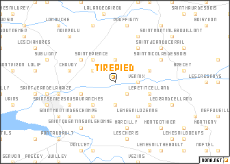 map of Tirepied