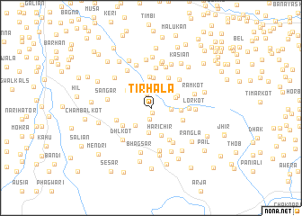 map of Tirhala