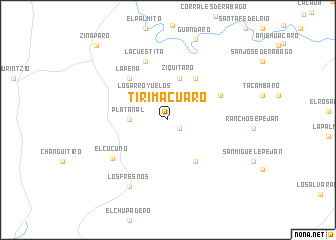 map of Tirimacuaro