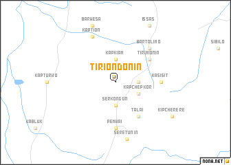 map of Tiriondonin