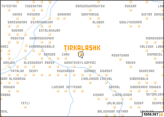 map of Tīrkālashk