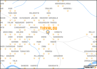 map of Tirkalou