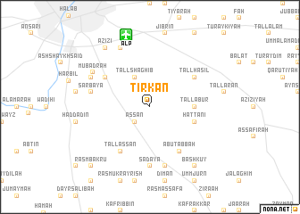 map of Tirkān