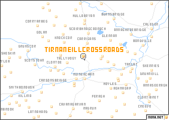 map of Tirnaneill Cross Roads