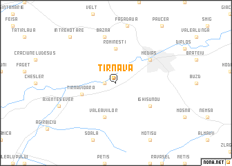 map of Tîrnava