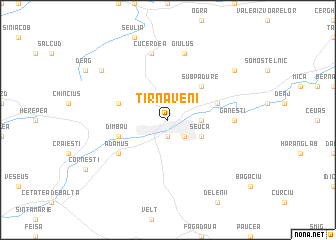 map of Tîrnăveni