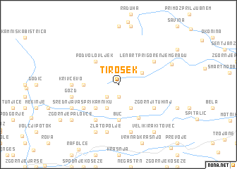 map of Tirosek