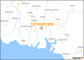 map of Tirtakencono