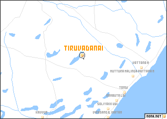 map of Tiruvādānai