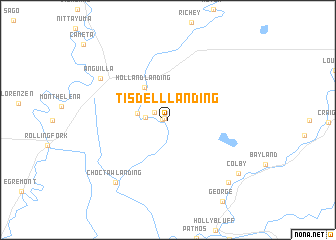 map of Tisdell Landing