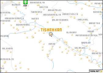 map of Tīsheh Kan