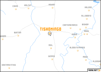 map of Tishomingo