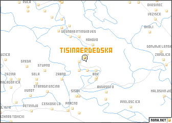 map of Tišina Erdedska