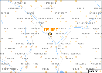 map of Tisinec