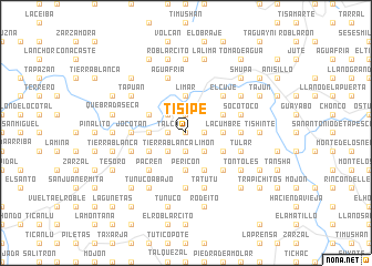 map of Tisipe