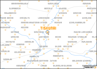 map of Tiskūnai