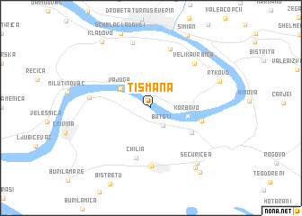 map of Tismana