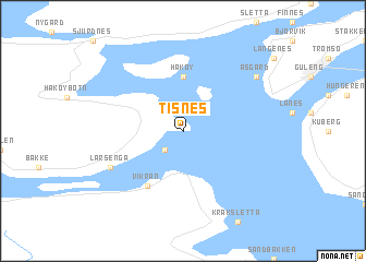 map of Tisnes