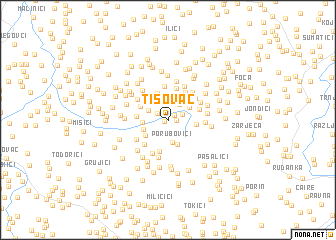 map of Tisovac