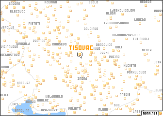 map of Tisovac