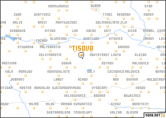 map of Tisová