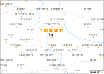 map of Tiszaadony