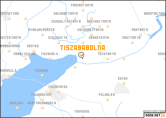 map of Tiszabábolna