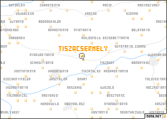 map of Tiszacsermely