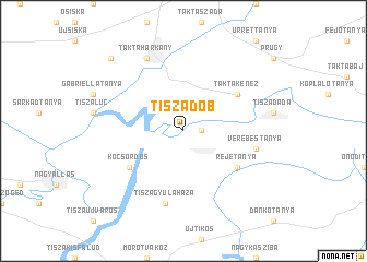 map of Tiszadob