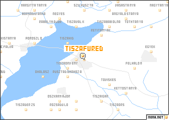map of Tiszafüred