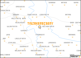 map of Tiszakerecseny