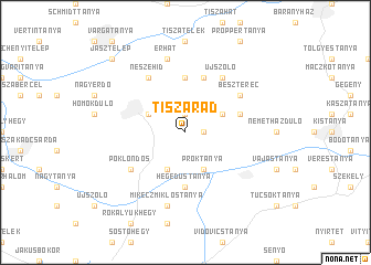 map of Tiszarád