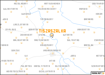 map of Tiszaszalka