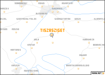 map of Tiszasziget