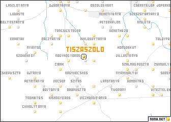 map of Tiszaszőlő