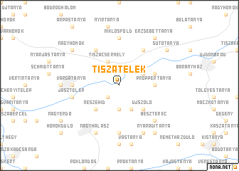 map of Tiszatelek