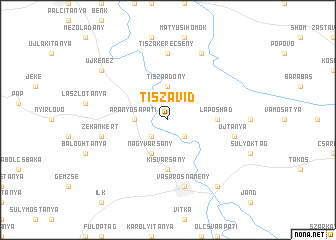 map of Tiszavid