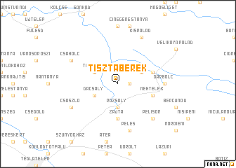 map of Tisztaberek