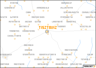 map of Tisztavíz