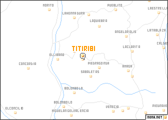 map of Titiribí