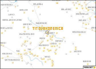 map of Titova Korenica