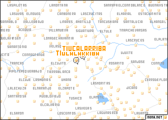 map of Tiucal Arriba