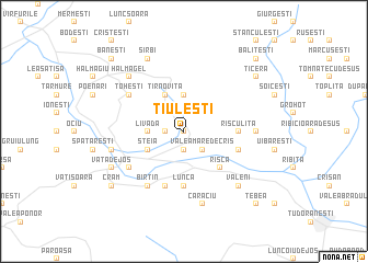 map of Tiuleşti