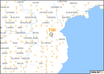 map of Tiwi