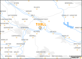 map of Tixall