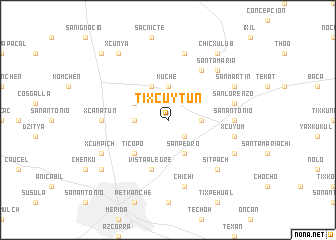 map of Tixcuytún