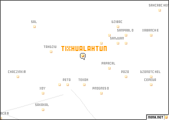 map of Tixhualahtun