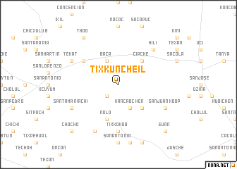 map of Tixkuncheil