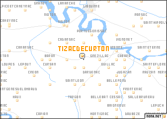 map of Tizac-de-Curton